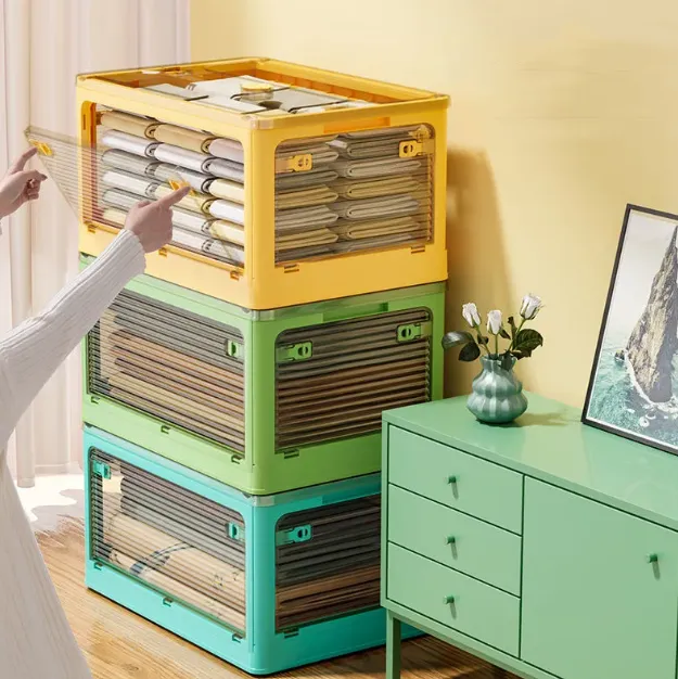 Transparent Plastic Folding Wardrobe Storage Box