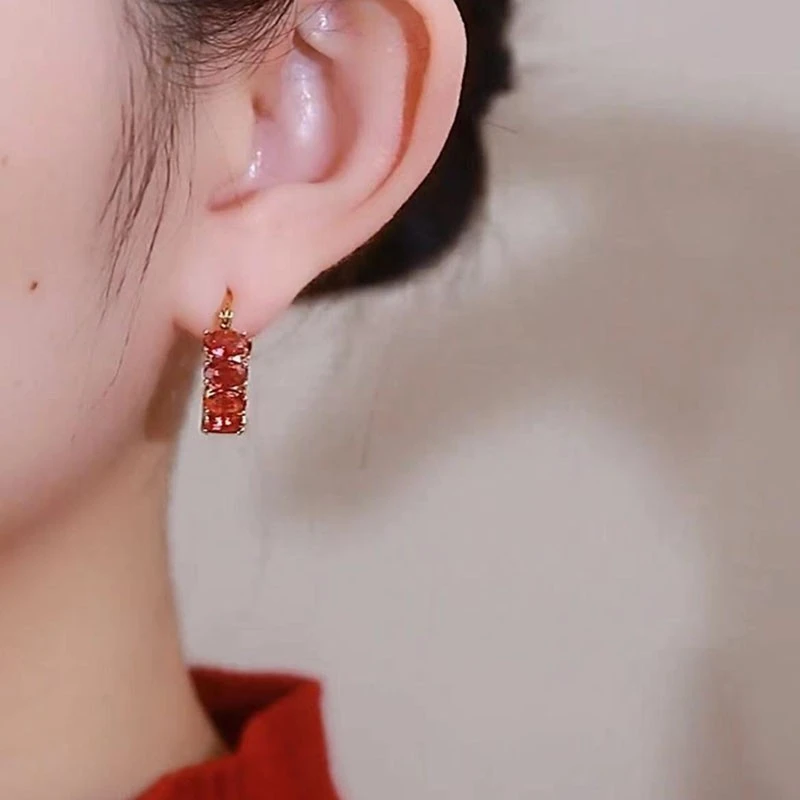 Super Fairy Temperament Red Earrings