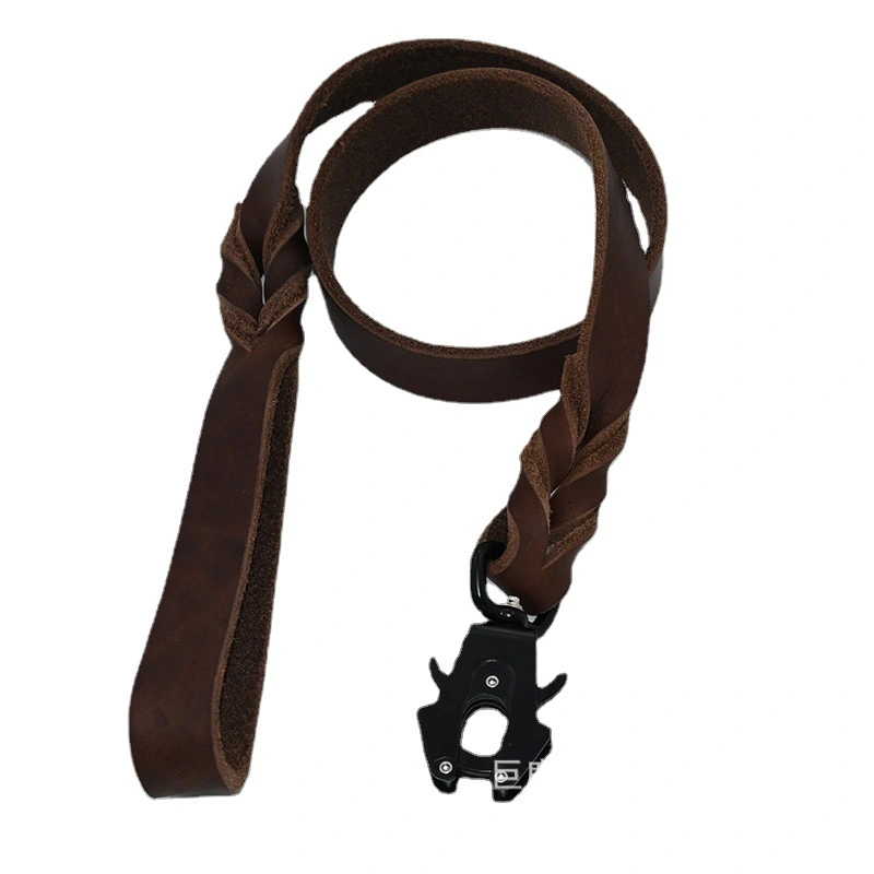 First Layer Cowhide Pet Traction Rope