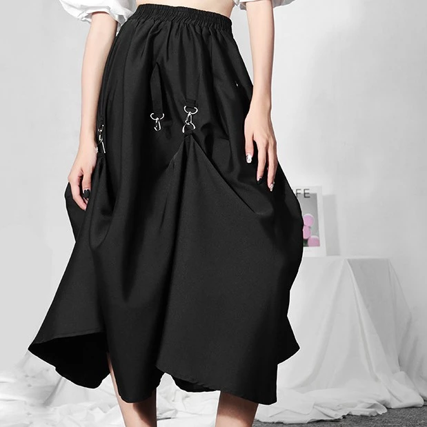 Summer New Elastic Waist Hundred With Thin Half-body Skirt