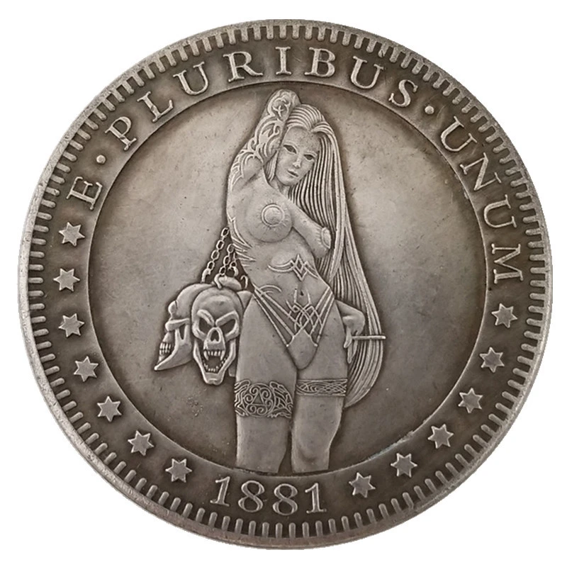 1881 American Morgan Skull Hobo Commemorative Coin