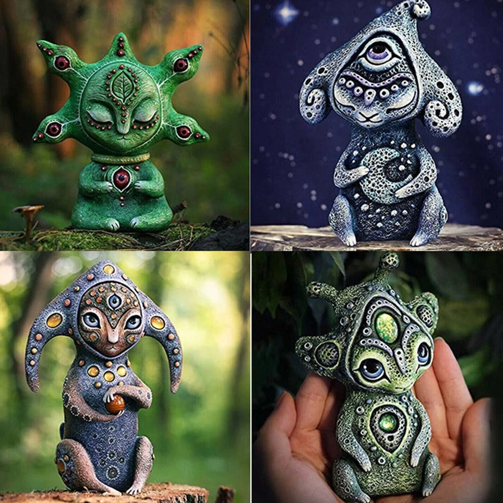 Three-eyed Alien Magic Resin Ornament