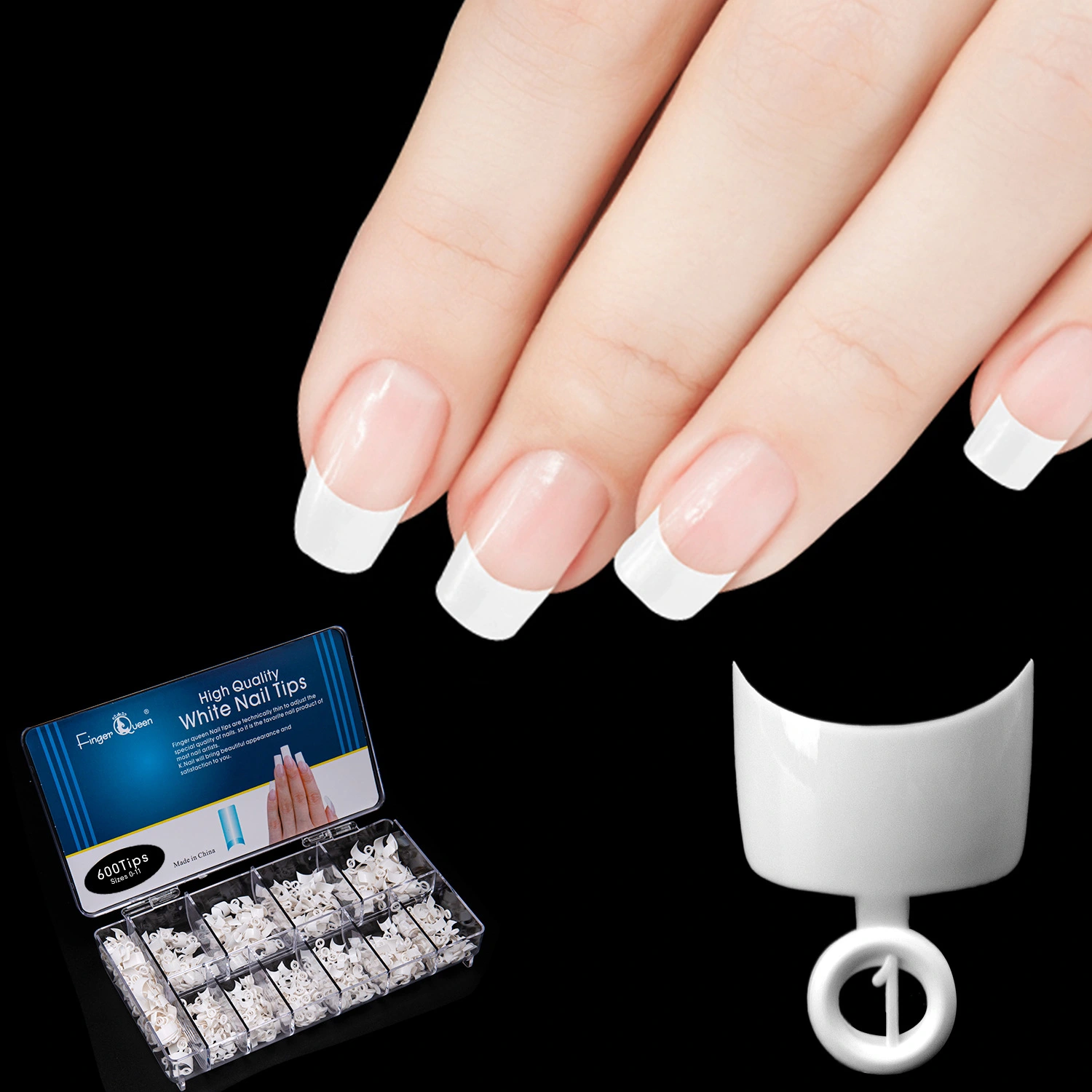 Nail Art Crescent Natural Half Sticker
