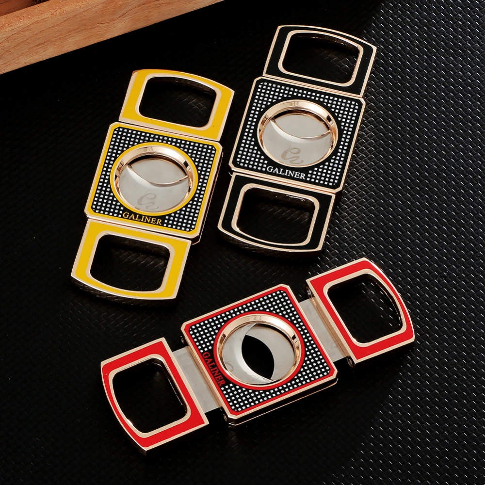 Cuban Cigar Cutter Portable Stainless Steel Double Blade