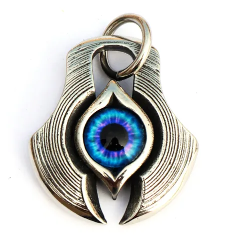 Titanium Steel Devil's Personalized Eye Necklace Stainless Steel Pendant