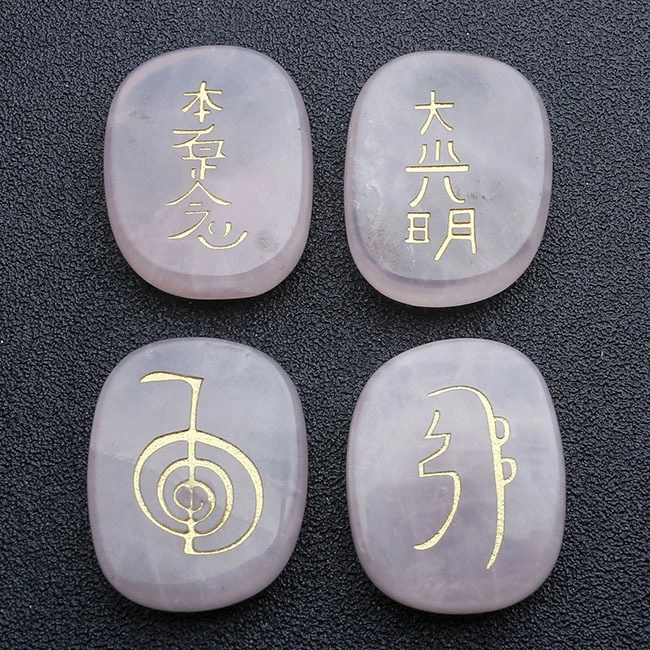 Four Stones Reiki Symbol Flat Oval