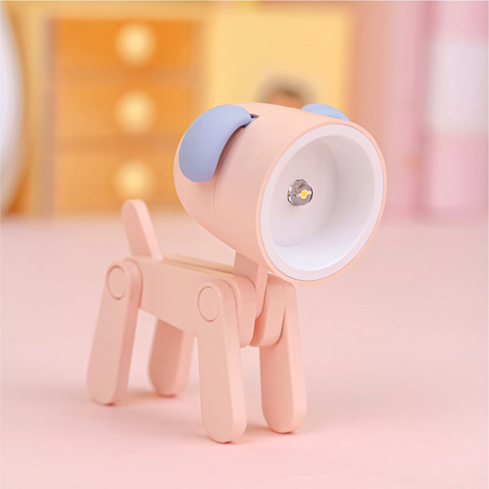 Adorable Pet Diy Small Night Bedroom Bedside Dormitory Puppy Mini Table Lamp