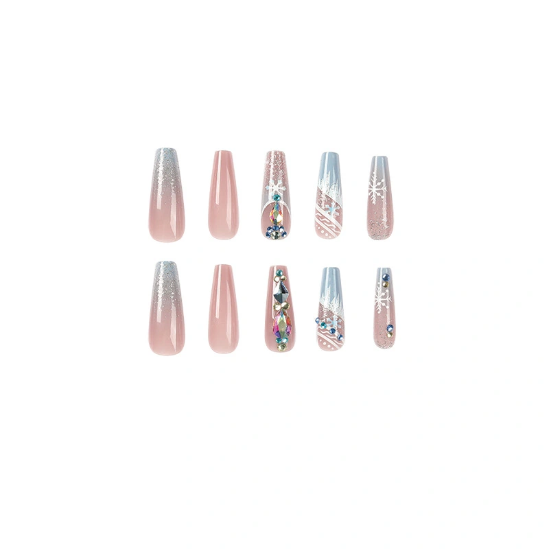 Rhinestone Christmas Snow Blue French Armor