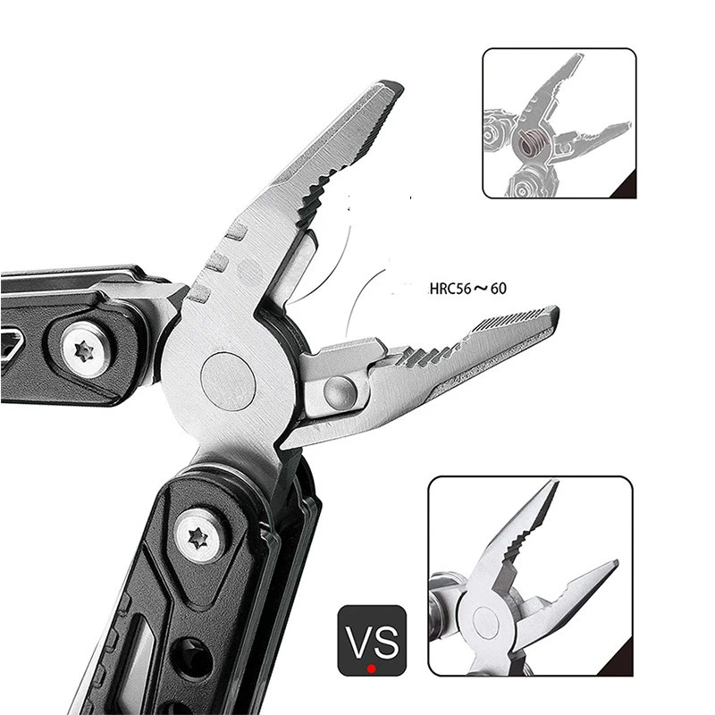 Multi Functional Camping Claw Hammer Outdoor Portable Folding Pliers