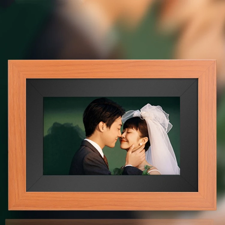 10-inch Wooden Cloud Photo Frame Digital Electronic  Album