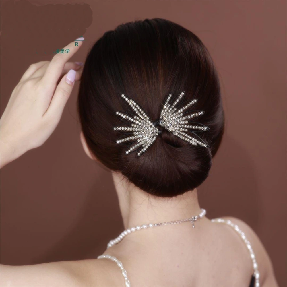 Hair Embellishment Rhinestone Twist Clip Back Brain