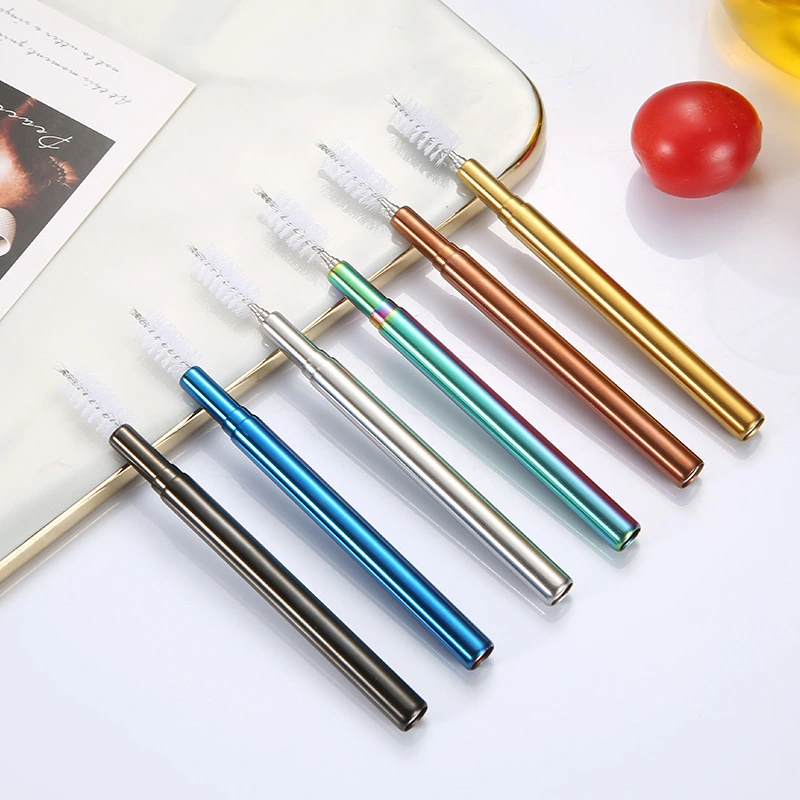 Portable Outdoor Travel Straw Is Retractable