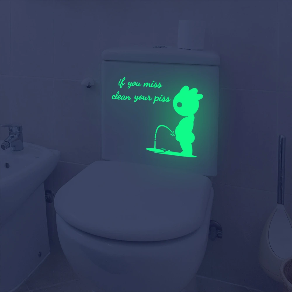 Luminous Toilet Wall Stickers Bathroom Decoration