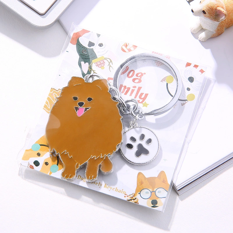 Pet Dog Car Key Ring Creative Metal Keychains