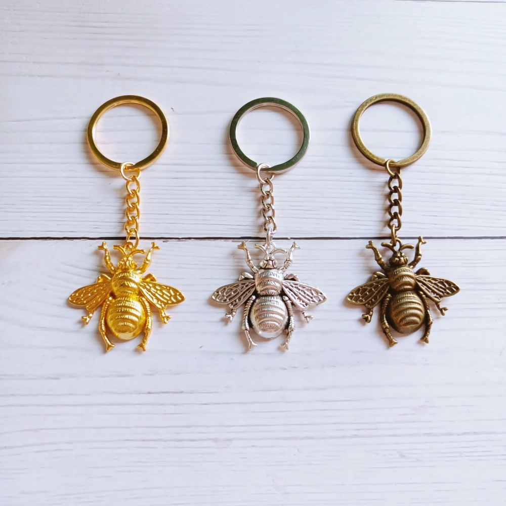 Popular Personalized Creative Bee Pendant Keychain Vintage Bee Pendant Ornament