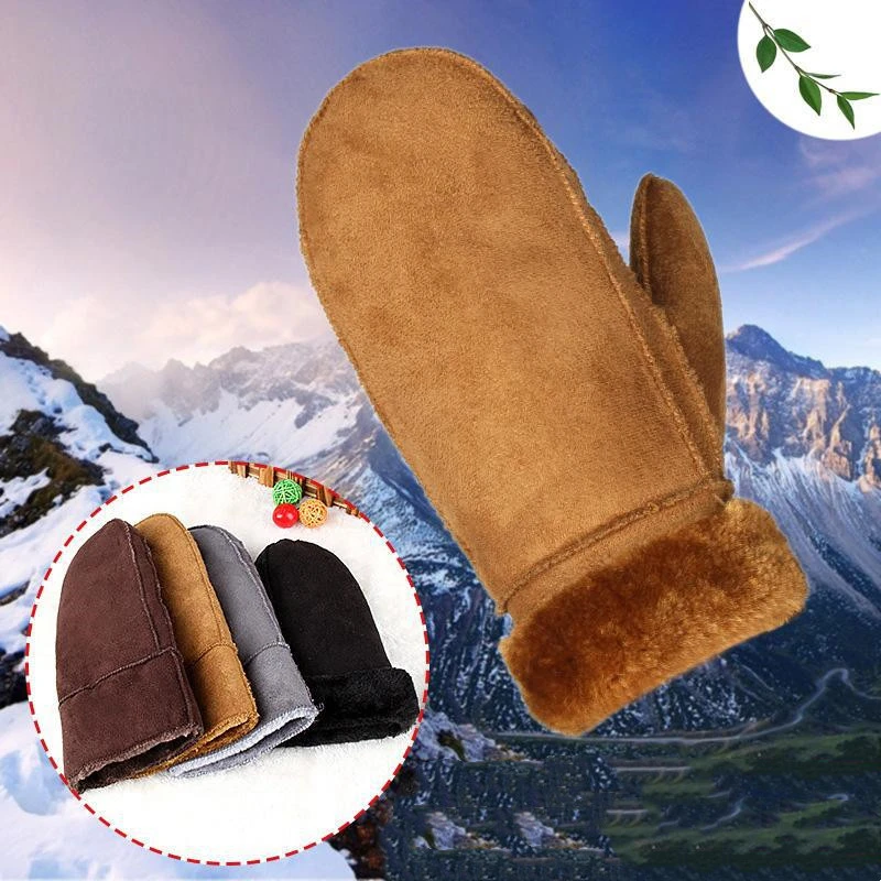 Winter Thicken Thermal Suede Anti-fur Gloves