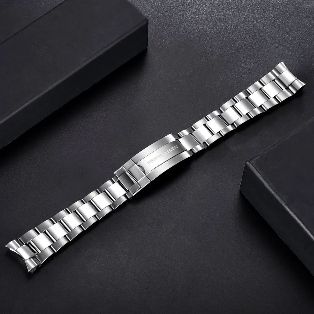 20mm Stainless Steel Medium Throw Men's Watch Band