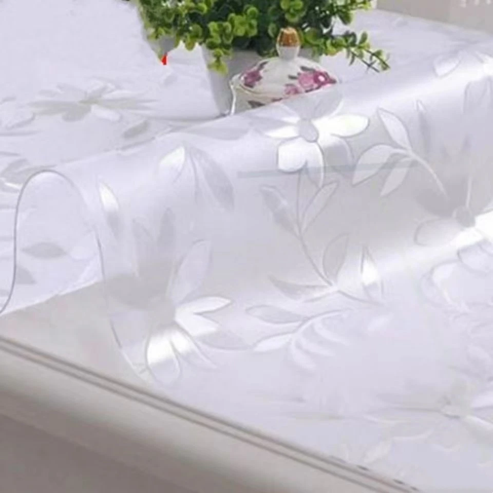 PVC Transparent Tablecloth Plastic Soft Glass Waterproof And Anti-scald