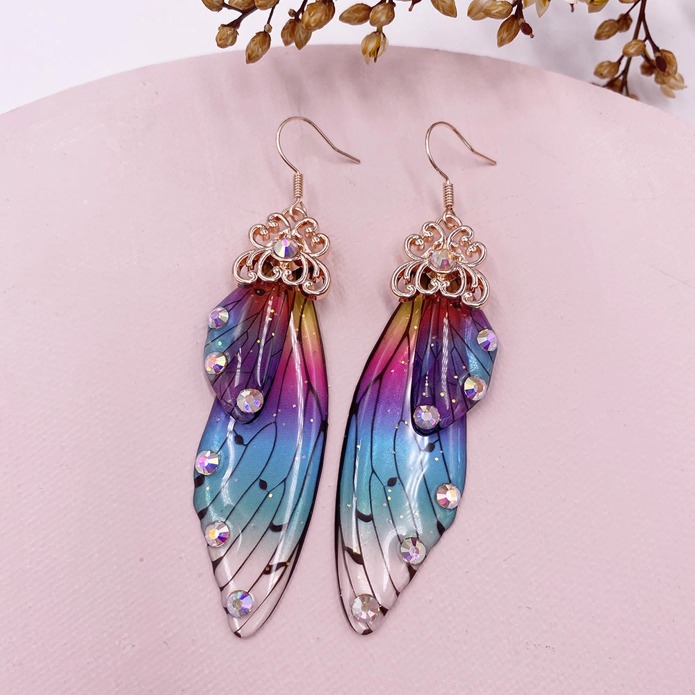 Fashion Butterfly Wings Bridal Earrings Women