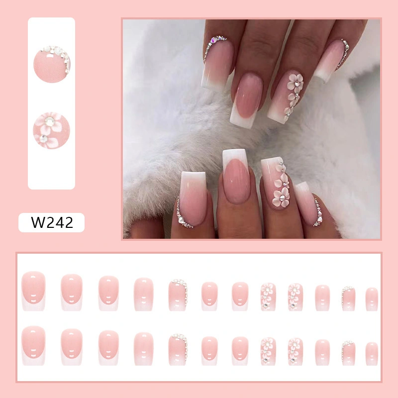 French Style White Romantic Simple Pure Want To Wear Nail Stickers