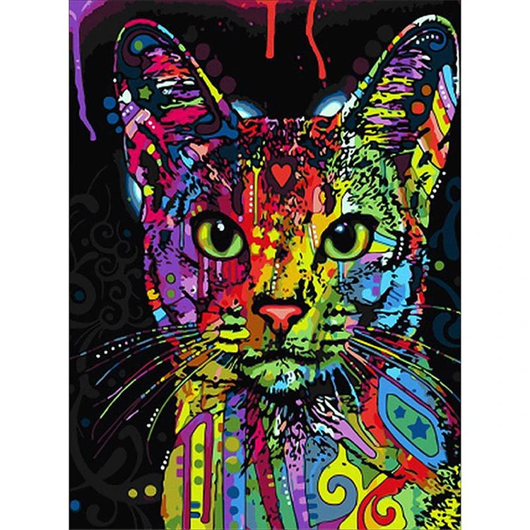 Colorful Cat Handmade Diamond Decorative Painting