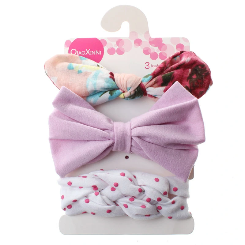 Exclusive For Cross-border Baby Rabbit Ear Hair Ring Headband Set Children Headwear