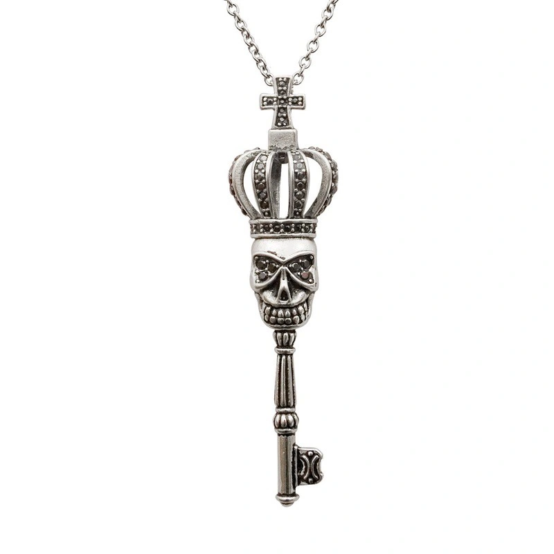 Fashion Personality Men's Crown Skull Necklace