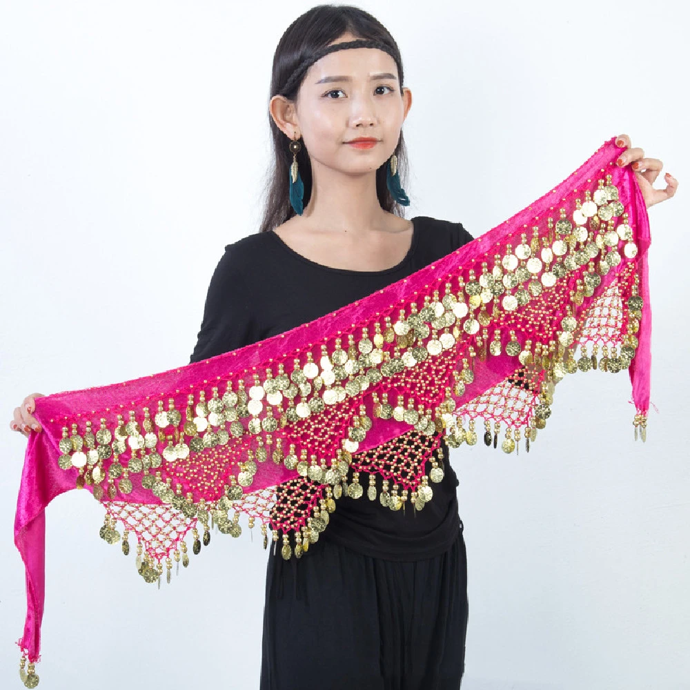 Tower Type Straight Triangle Dance Waist Scarf