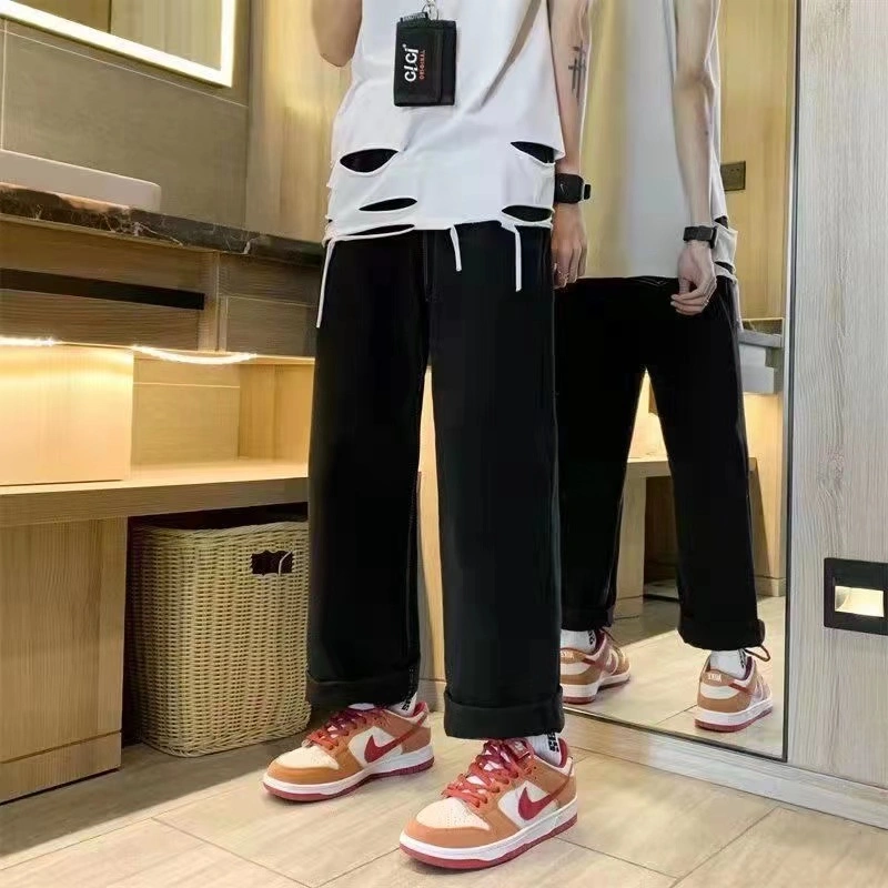 Baggy Jeans Men Fashion Designer Black Star Printed Trend