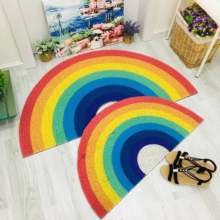 Thickened Semi-circle Rainbow Wire Mat Bathroom