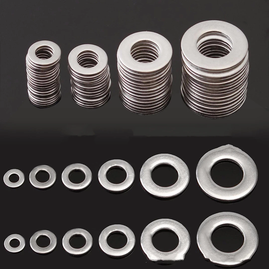 105pcs Stainless Steel Washers Flat