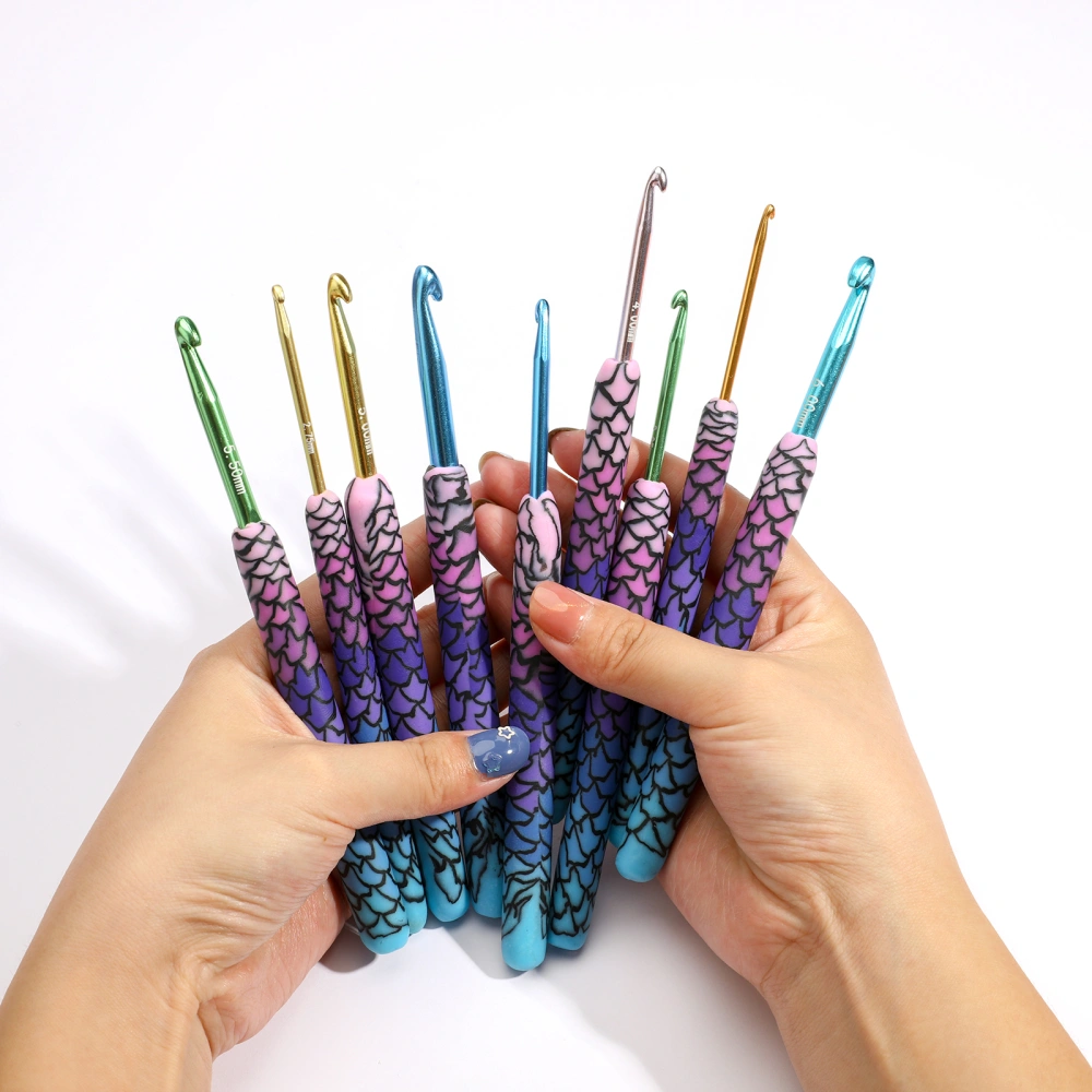 Color Printing Soft Pottery Crochet Set Tool