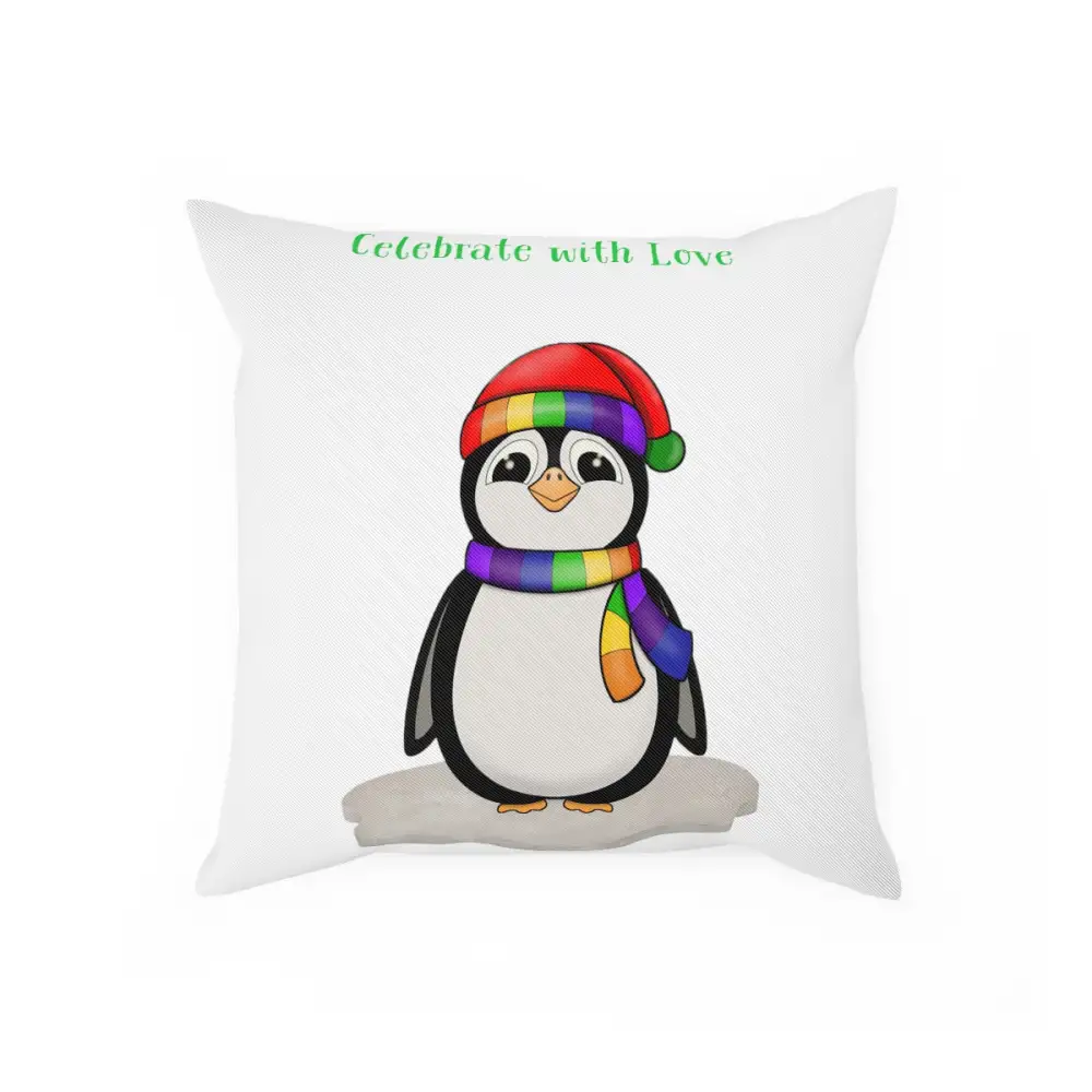 Celebrate Penguin Pillow With Love And Pride