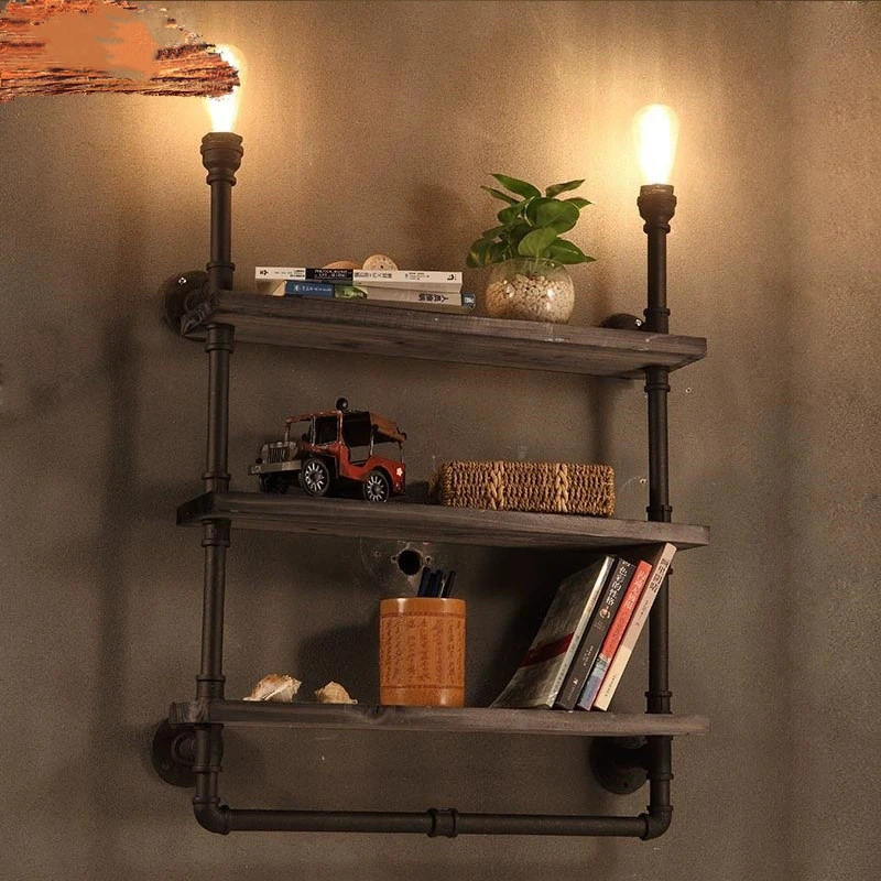 Rural Personalized Creative Water Pipe Bookshelf