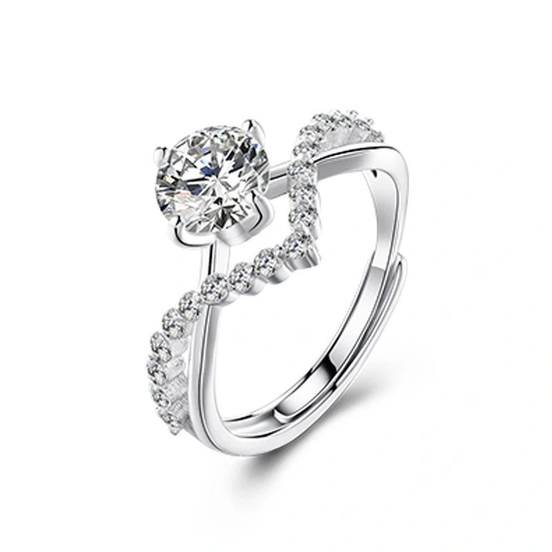 New Four Claw Moissanite Diamond Ring