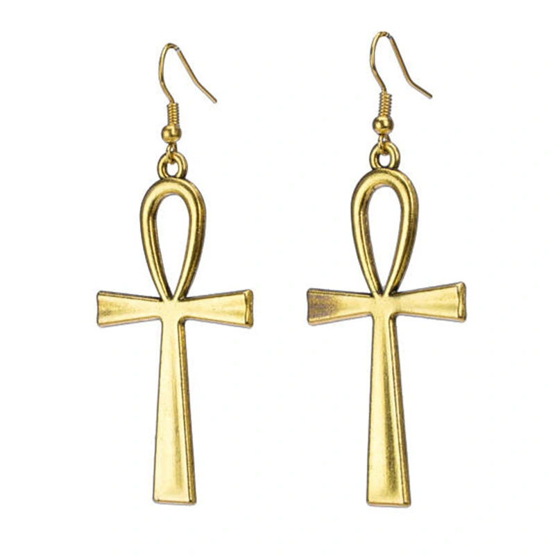 Cross Earrings Life Symbol Flower Pendant