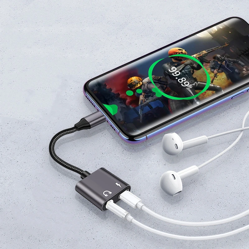 Mobile Phone Converter Charging Headset Adapter