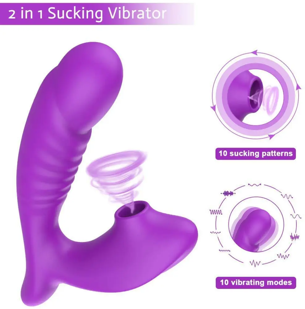 Women's Fashion Silicone Sucking Vibrating Massager