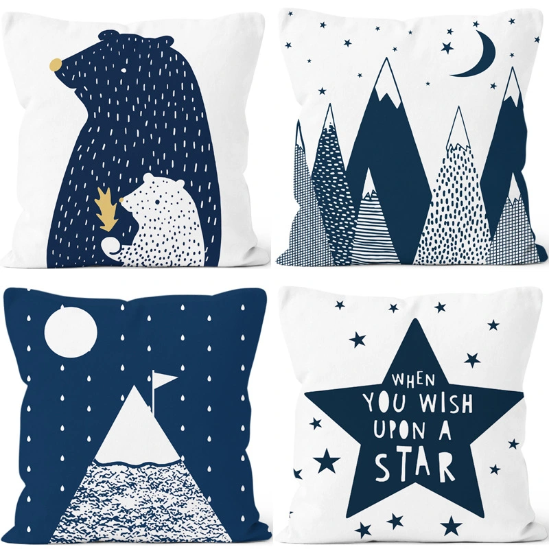 Star Wishing Bear Series Pillow Cover