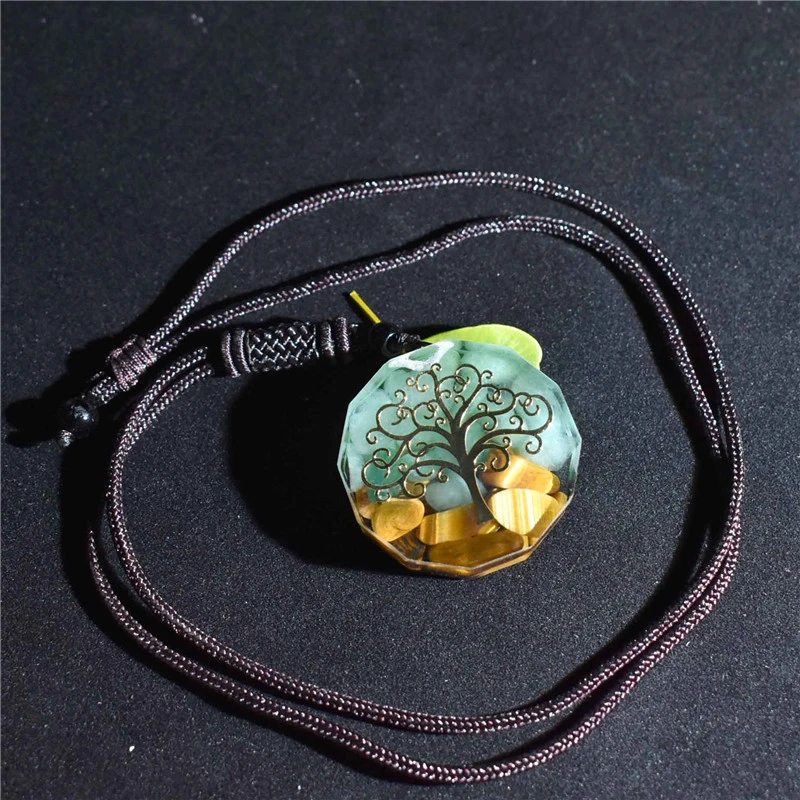 Diameter 35mm Foreign Trade Pendant Necklace Crystal Gravel Epoxy Resin