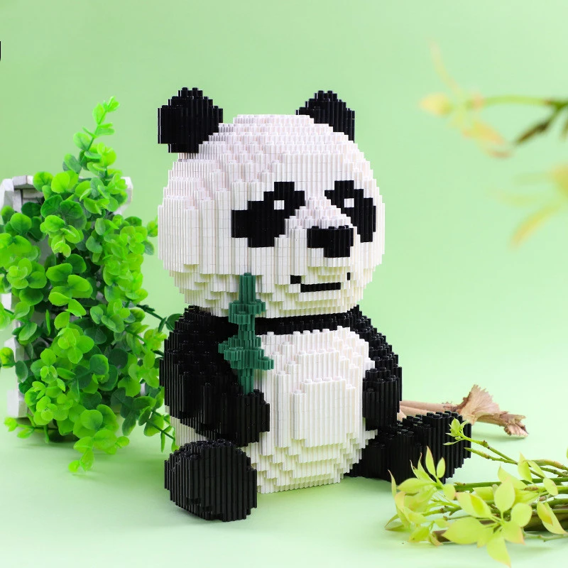 Giant Panda Particles Building Block In Series Educational Assembled Toys