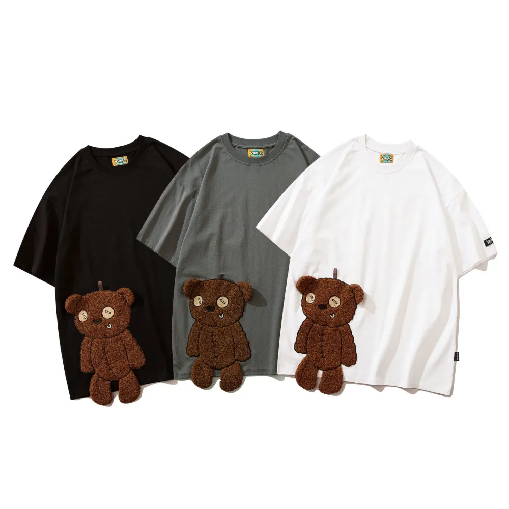 Casual Cartoon Couple TShirt Mens Japanese Top