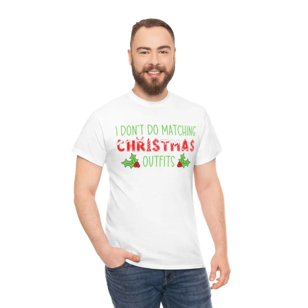Couple Christmas Print Short Sleeve