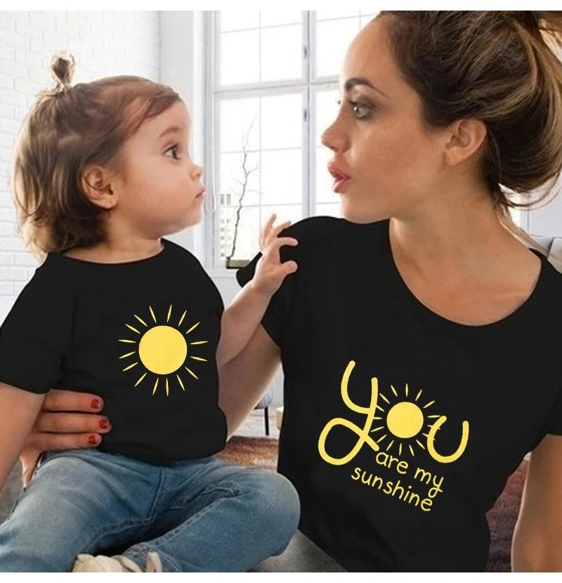 Fashion Print Parent-Child Short Sleeve Shirt