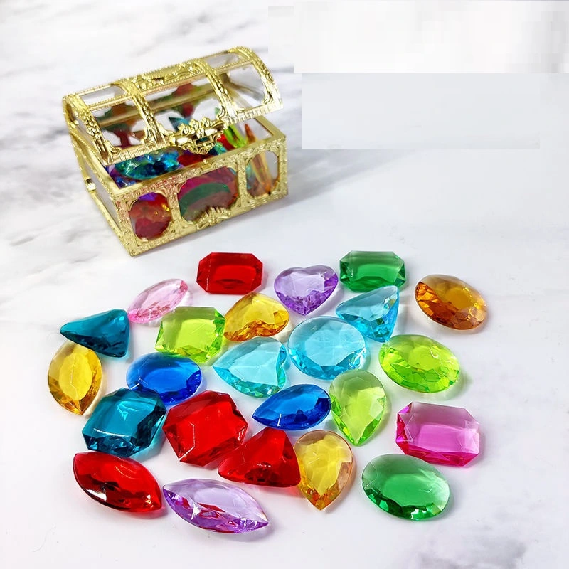 Diamond Gem Crystal Stone Handmade Diy Material Package Treasure Chest Children's Gem Toy