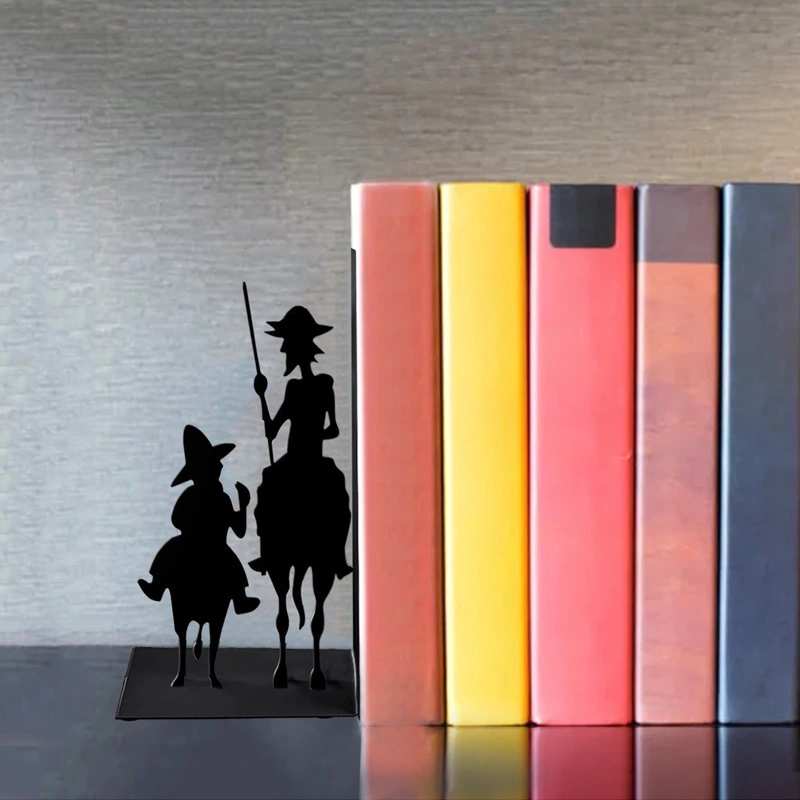 Wrought Iron Character Book Stand Bookshelf Ornament Simple