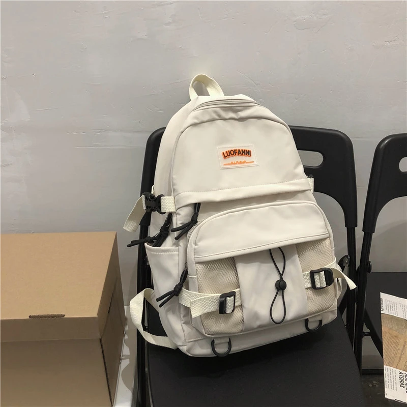 Backpack Fashion College Students Bag Nylon Cloth Net Buckle Backpack