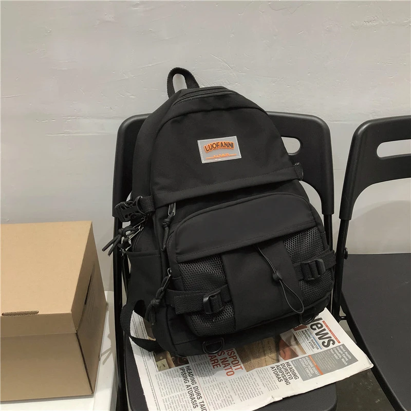 Backpack Fashion College Students Bag Nylon Cloth Net Buckle Backpack
