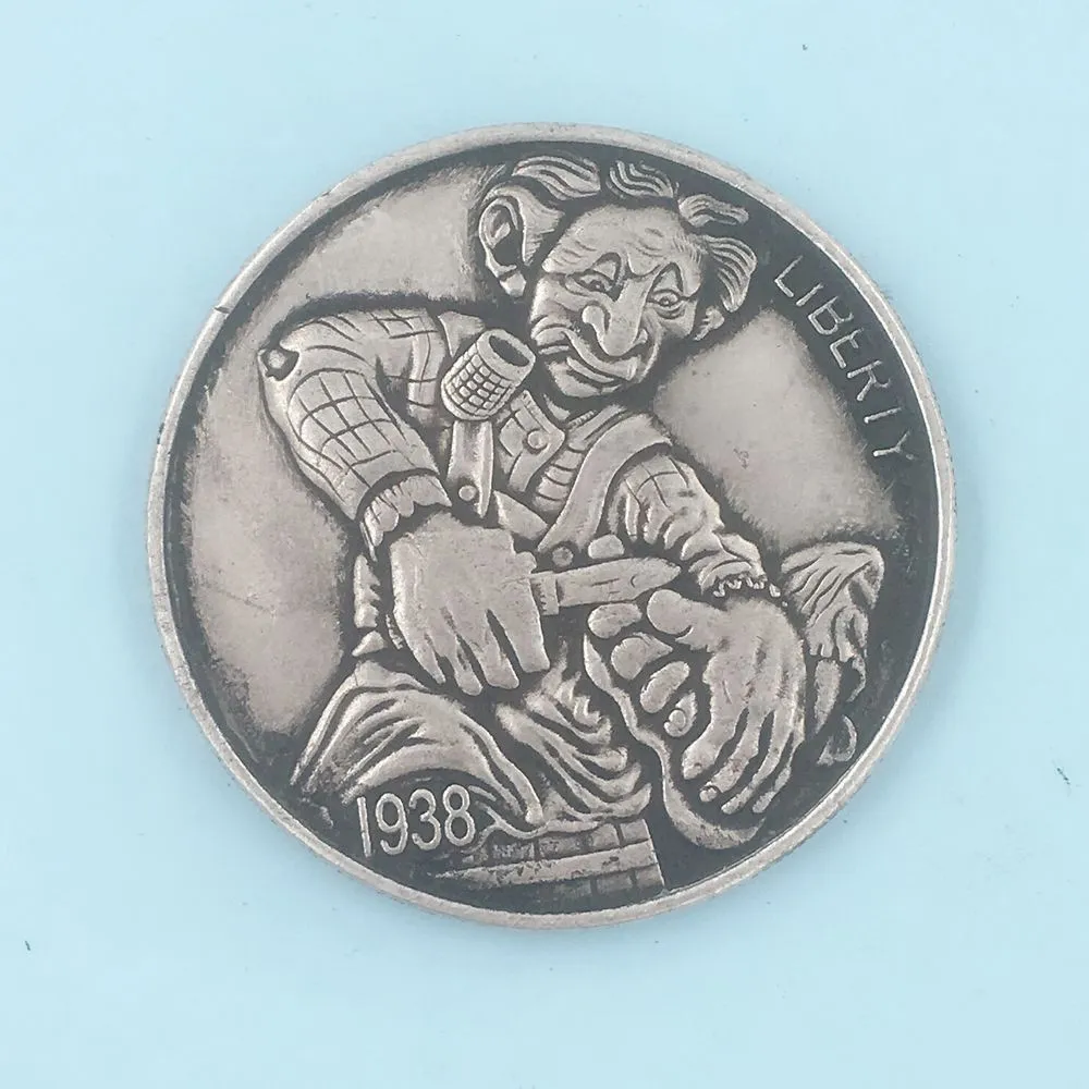 Embossed Silver Coin Silver Dollar 1938 Blown