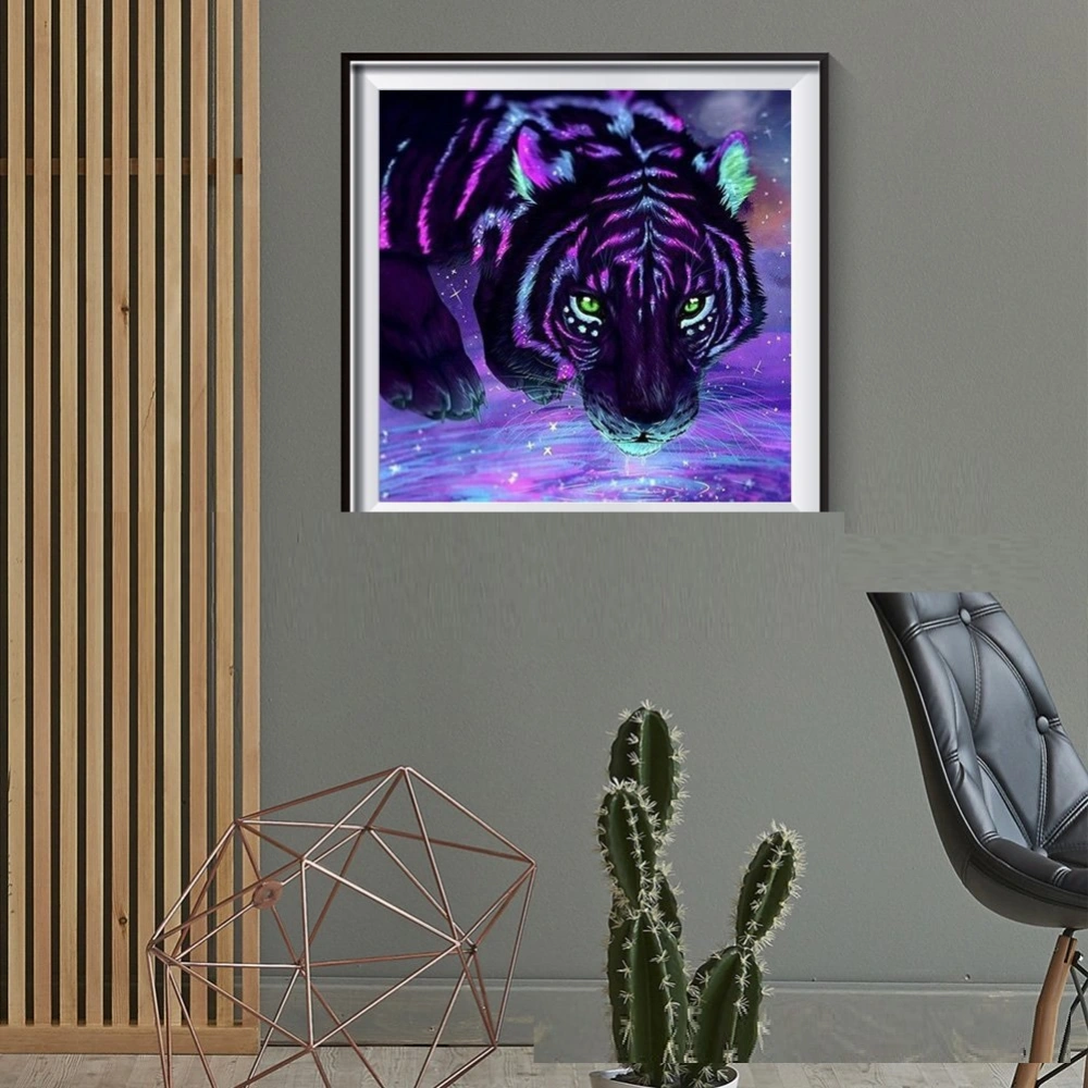 Neon Tiger Art Diamond Painting